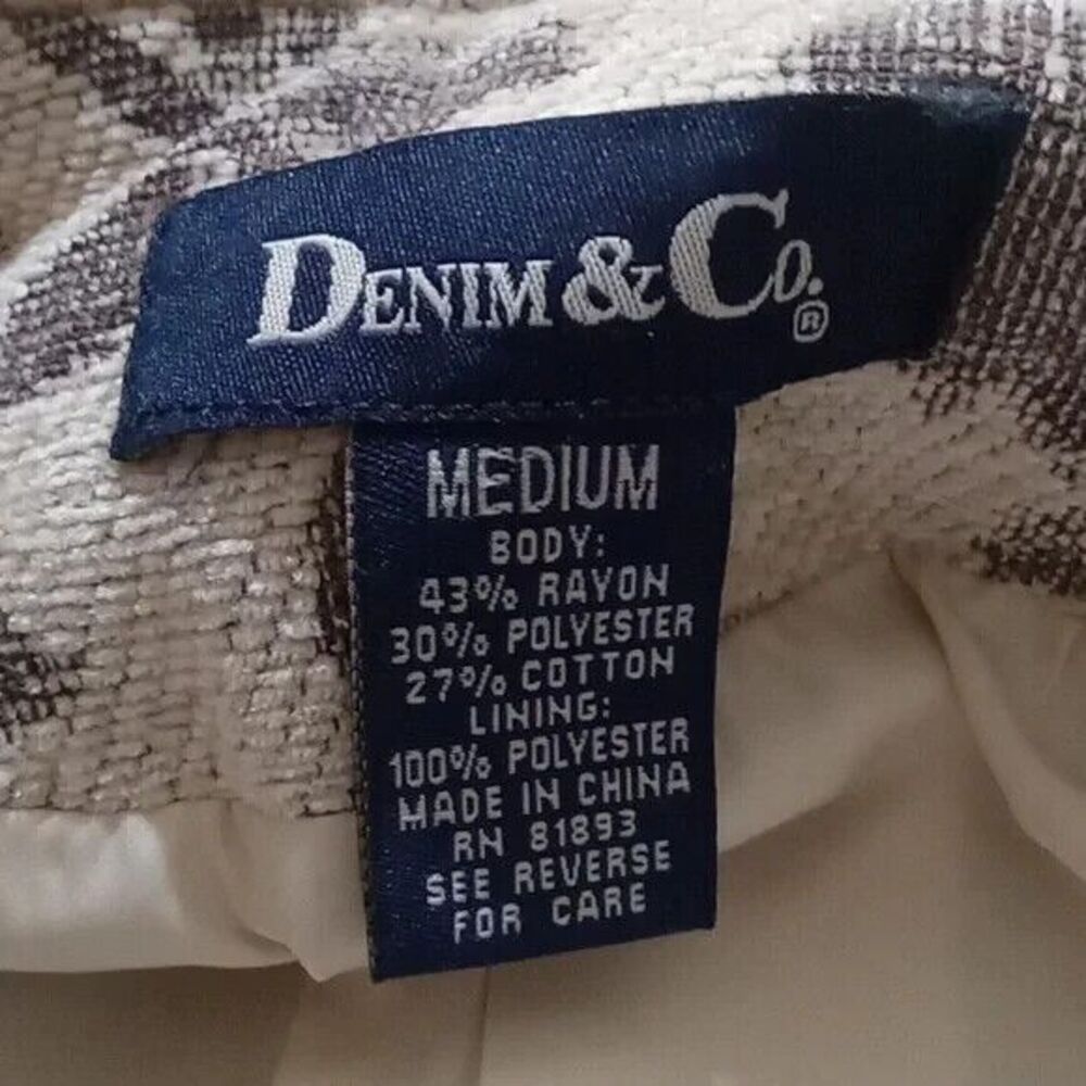 Denim & Co Corduroy blazer women's size medium floral tan - Picture 13 of 13